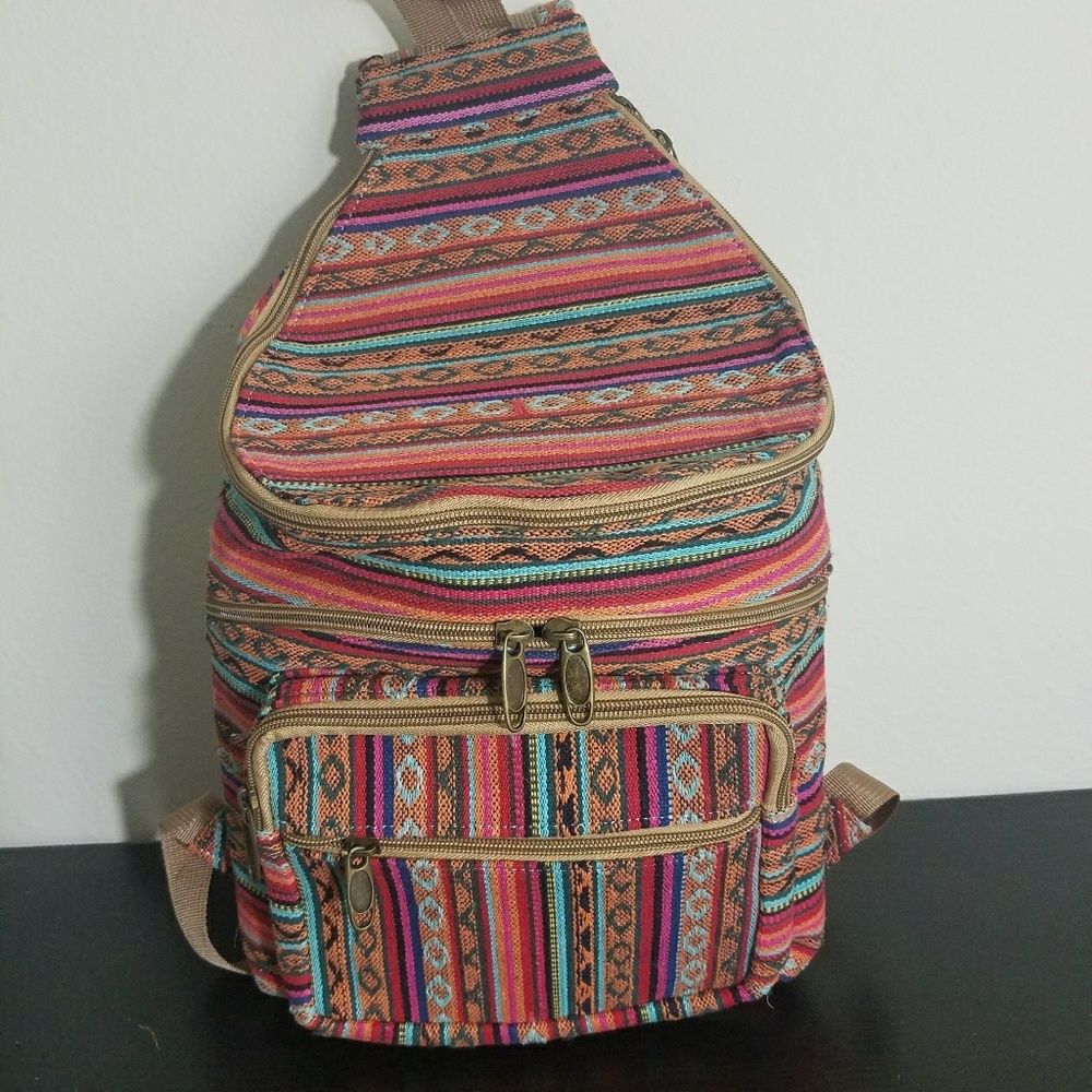 Brand new bohemian handmade mini backpack